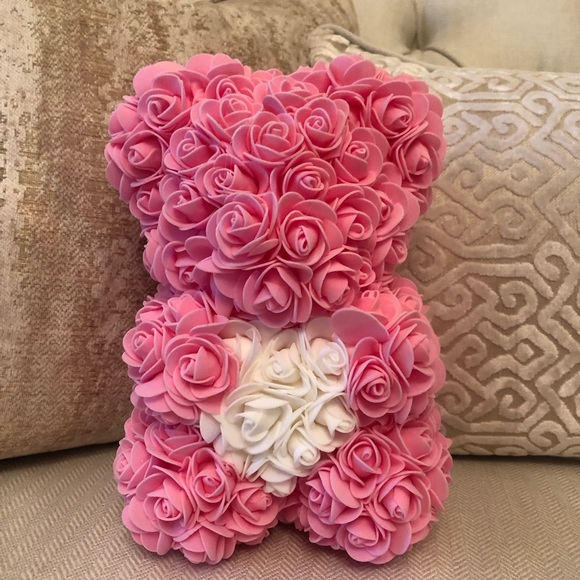 Rose Bear Gift for Her, Valentines Day, Birthday Gift, Mothers Day, Engagement - Picture 6 of 13